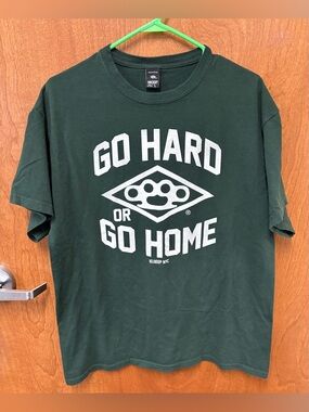 10.Deep Forest Green "Go Hard or Go Home" Graphic Tee